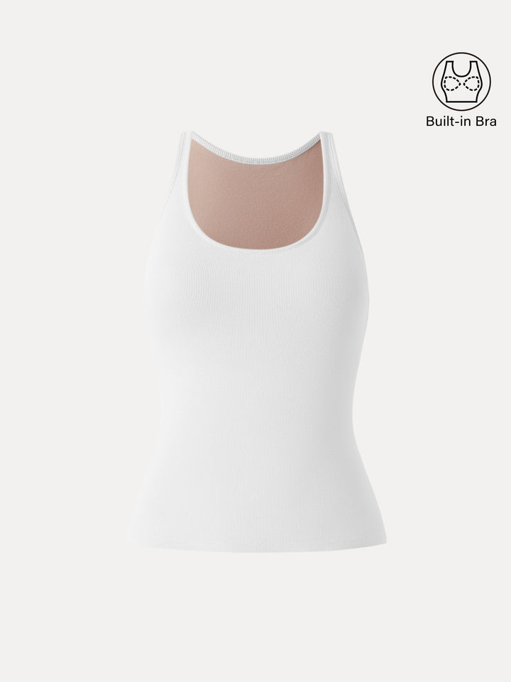 Essential Stretch Cotton U-neck New Airy Brami White XS