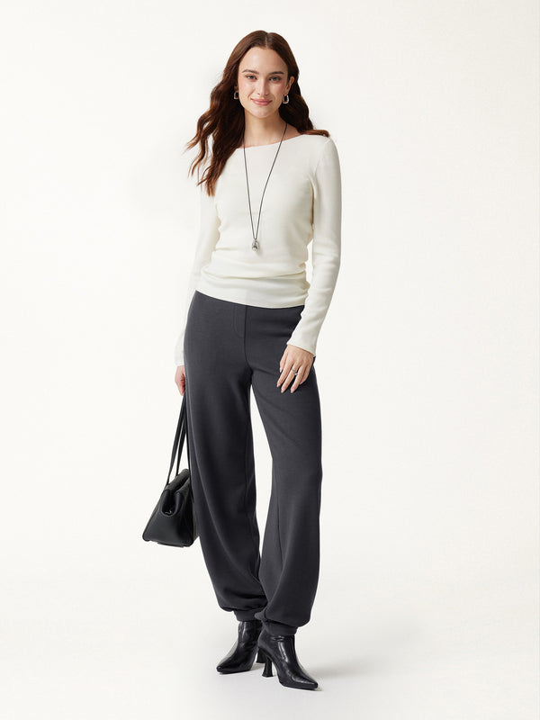 OGLmove FuzzLuxe Mid-Rise Balloon Pants with Pockets