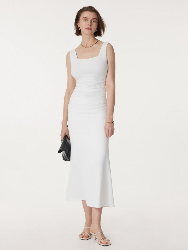 Classic Side Ruched Mermaid Maxi Skirt