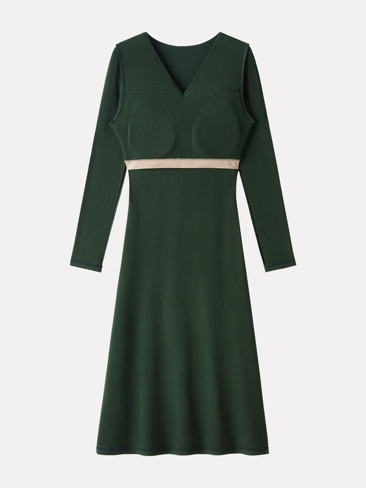 ProWarm V-Neck Surplice Midi Brami Dress