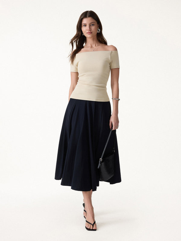 OGLmove Cotton Lyocell Non-Slip Off-the-Shoulder Bra Top