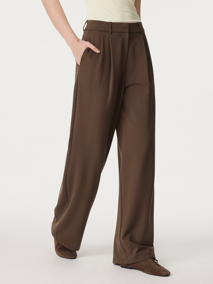 Breezy Wide Leg Pant with Pockets Pecan XS