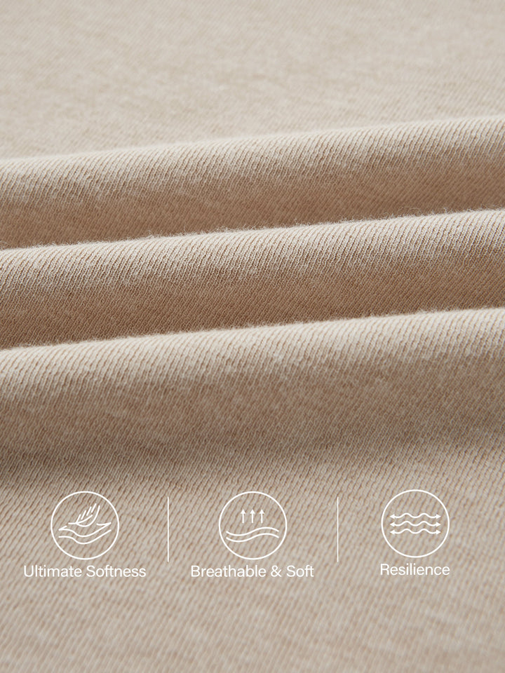 Stretch Cotton V-Neck Long Sleeve Brami Top