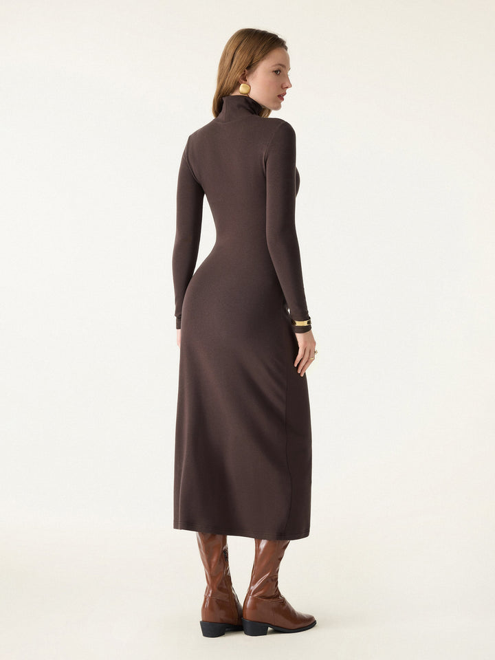 ProWarm Turtleneck Tucked Midi Brami Dress