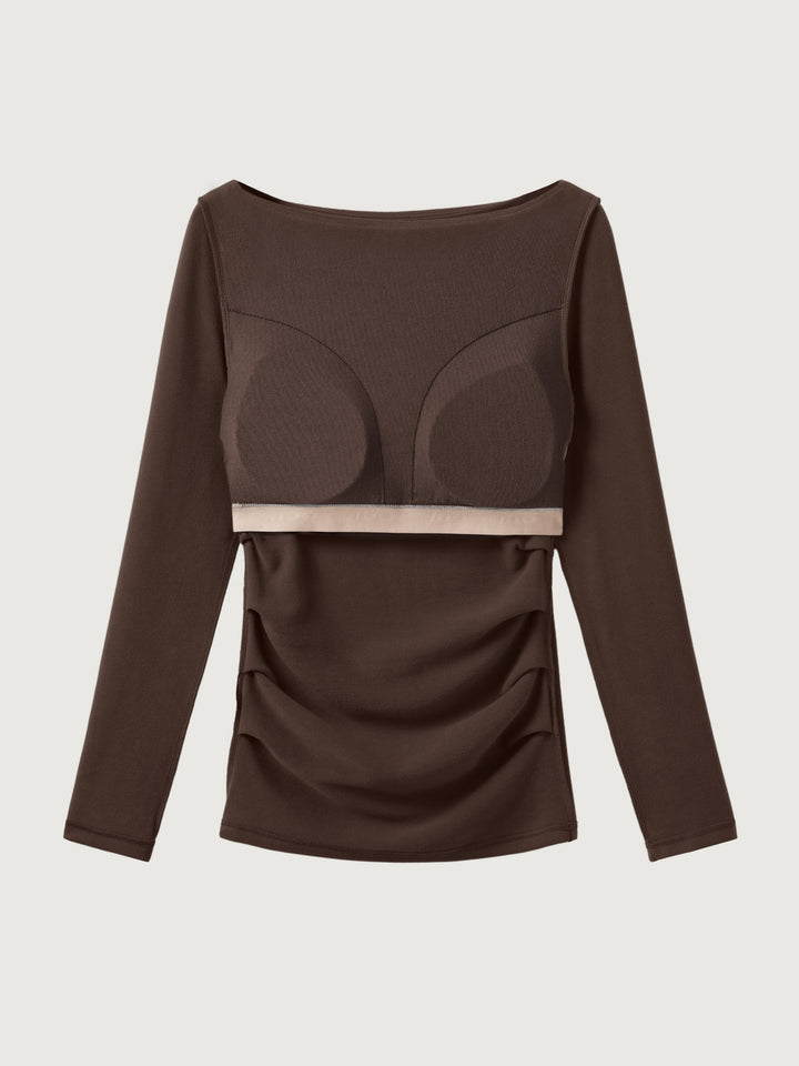 2Pcs Set Boatneck Tucks Brami Top
