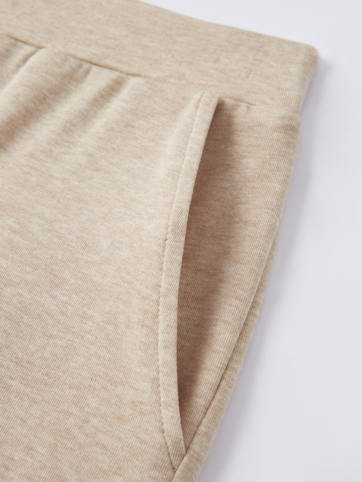 Lyocell Wool Mid Rise Wide Leg Pull-on Pants with Pockets