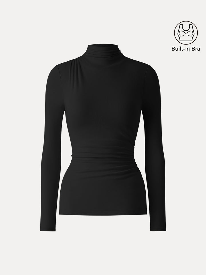 ProWarm Turtleneck Ruched Brami Black XS