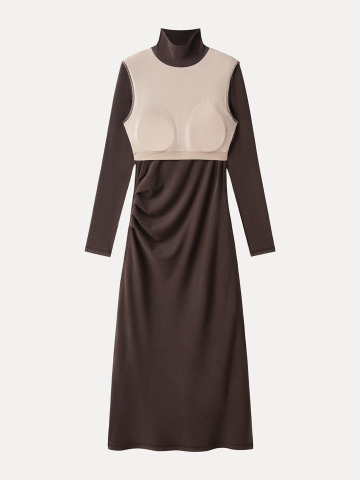 ProWarm Turtleneck Tucked Midi Brami Dress