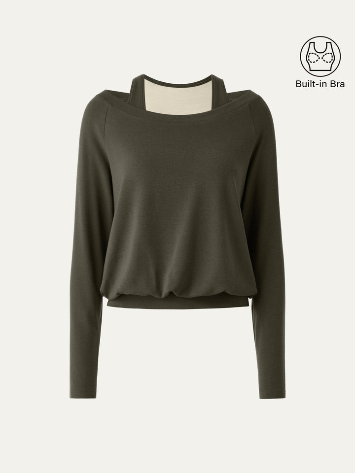 Heat-Tech Multi-Wear Layering Brami Top Forest Olive XS