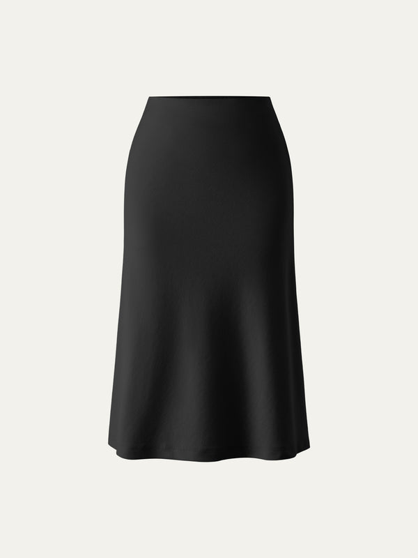 OGLmove A-line Midi Skirt with Pockets Black XS