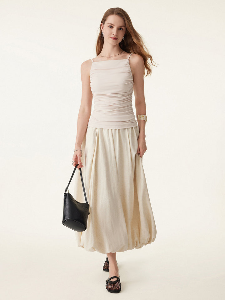 Boatneck Ruched New Airy Brami Tank