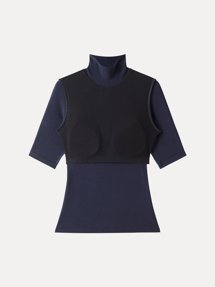 Essential Turtleneck Elbow Length Sleeve Brami