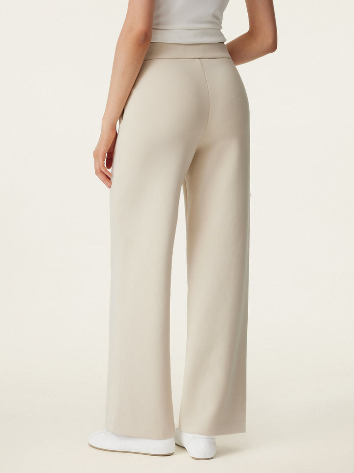 2Pcs Set V-neck Cotton Brami Tank & Mid Rise Straight Pant with Pockets