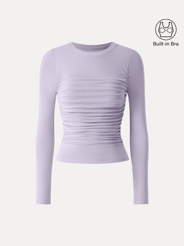 ProWarm Crewneck Ruched Brami Lilac Mist XS