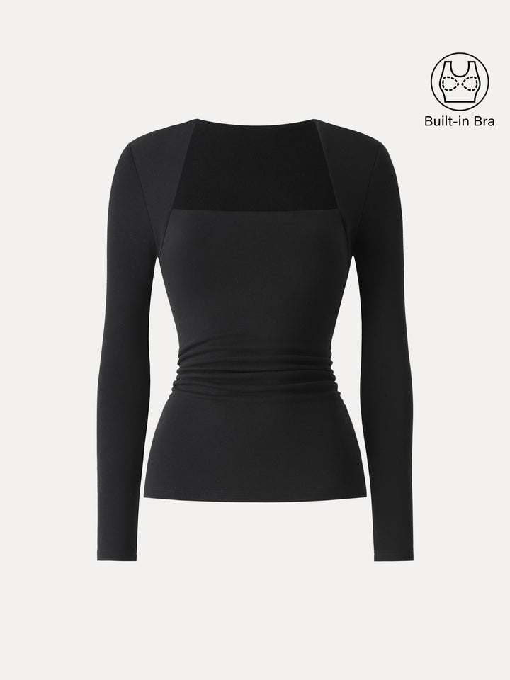 Angular Square Neck Side Ruched Brami