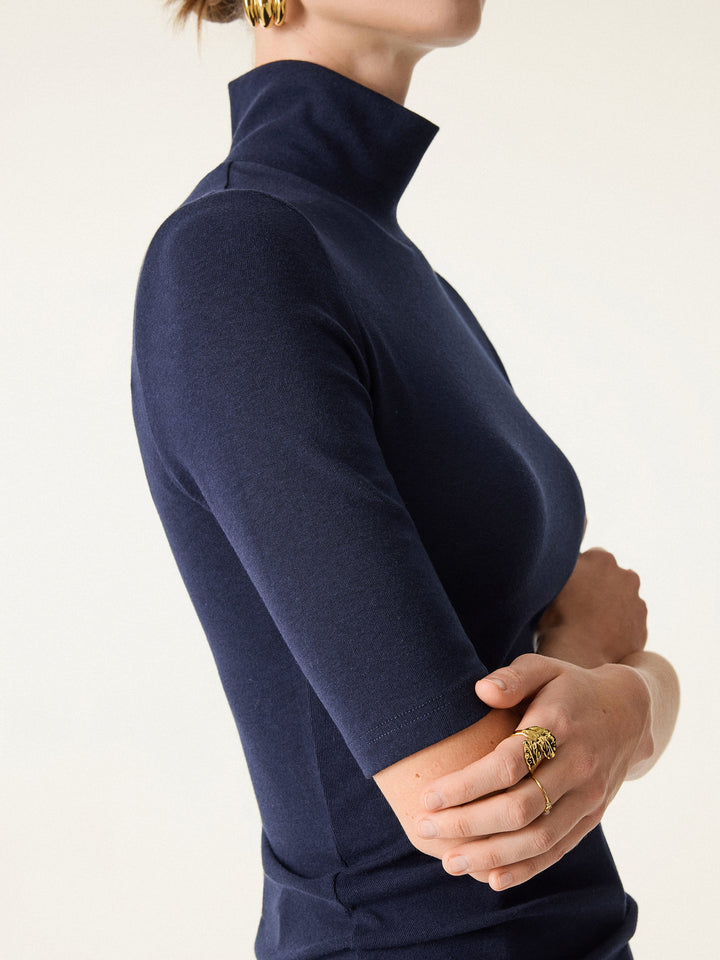 2Pcs Set Essential Turtleneck Elbow Length Sleeve Brami