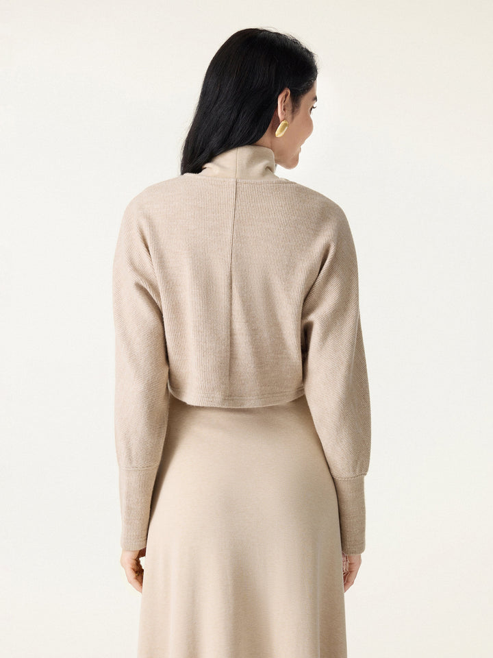 ProWarm Turtleneck Sleeveless Brami Dress with Cardigan