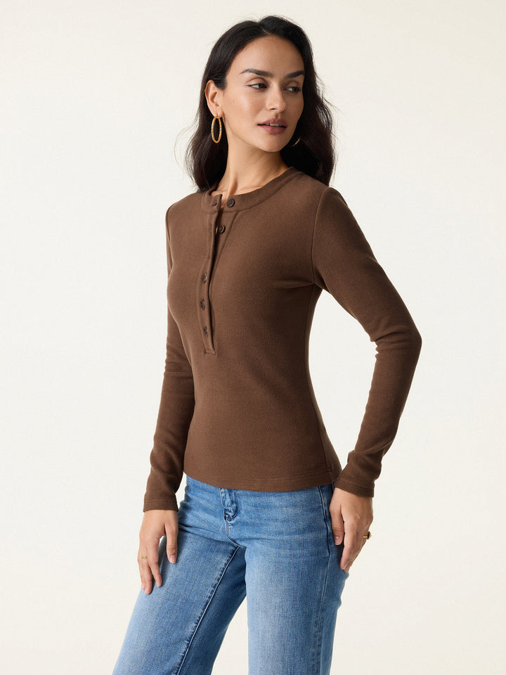 MaxWarm Henley Long Sleeve Top