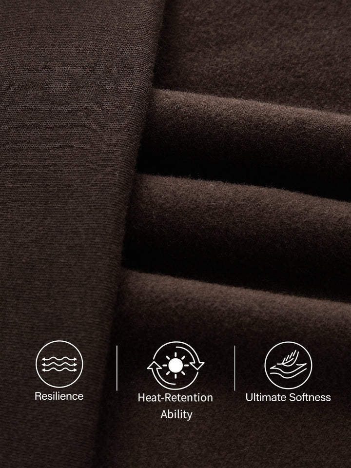 2Pcs Set Asymmetrical Placket Top & Tummy Warmer Pin-Tuck Pant