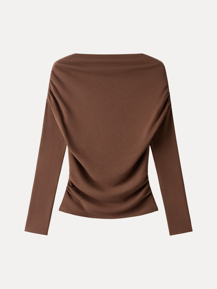 ProWarm Drop Shoulder Ruched Top