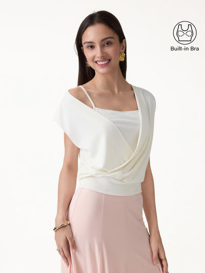 OGLmove Sandwashed Modal 2-in-1 Wrap Bra Tank