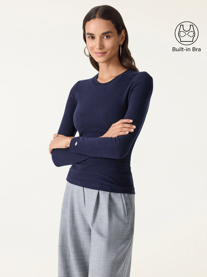 MaxWarm Crewneck Long Sleeve Brami Smoky Navy XS