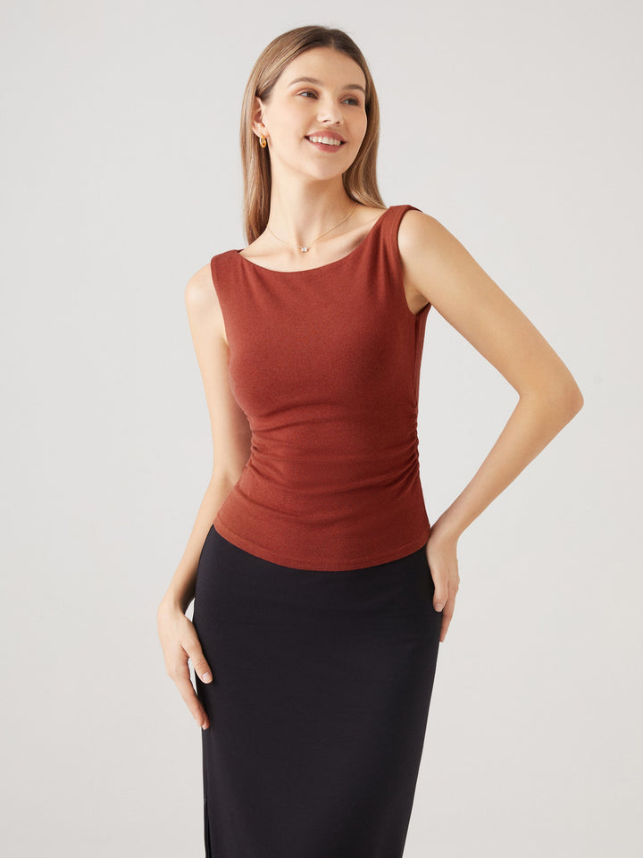 Boat Neck Brami Tank Top Georgia Clay 2XL