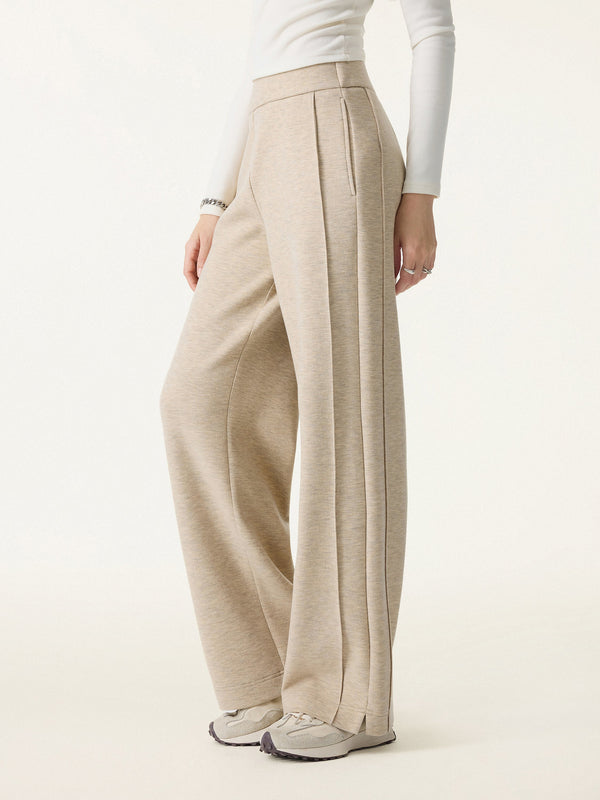 Cozy Warm High Rise Straight Leg Pull-On Pants Regular Heather Morganite