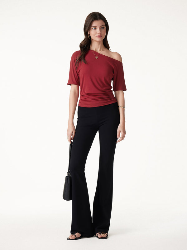 OGLmove Relaxed Short Sleeve Ruched Top