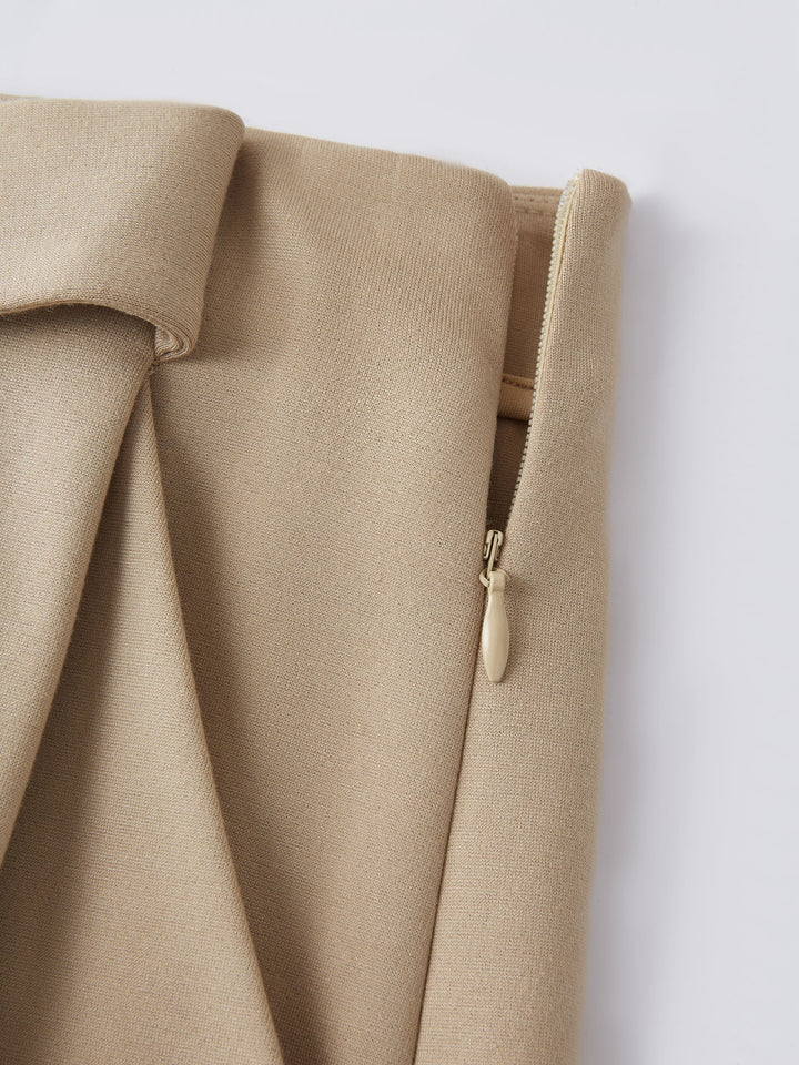 Mid Rise Wide Leg Ankled Pull-on Pants with Pockets