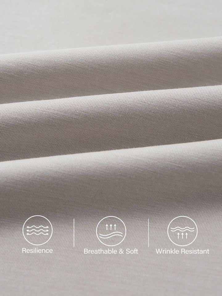 Wrinkle-Resistant Mid Rise Straight Leg Pants with Pockets