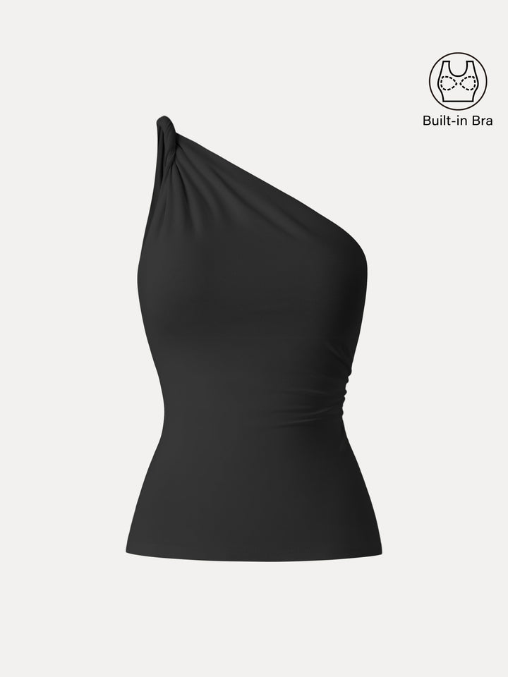 One Shoulder Twisted Brami Tank