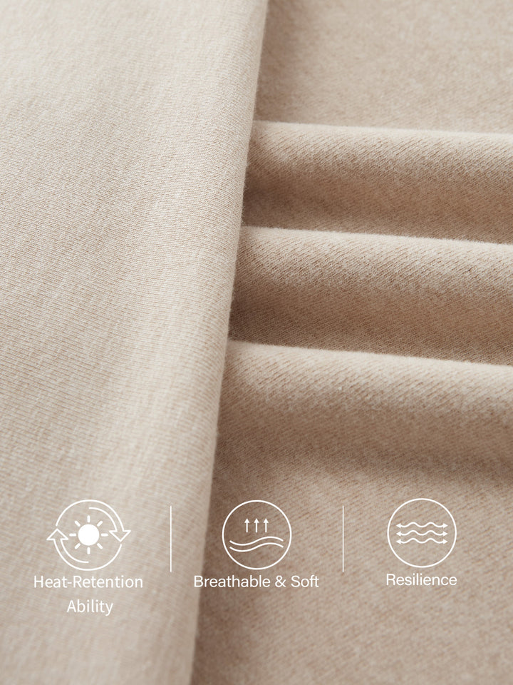 ProWarm Ruched Mockneck Fit-and-Flare Midi Dress