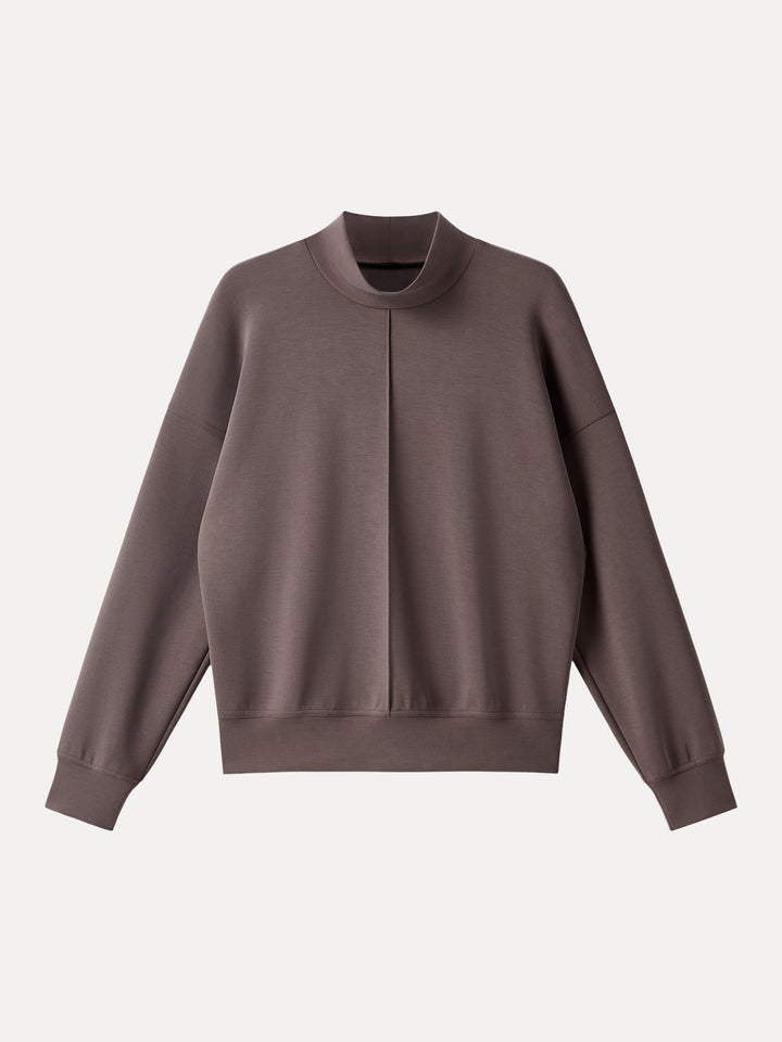 Modal Spacer Mockneck Long Sleeve Pullover Shirt