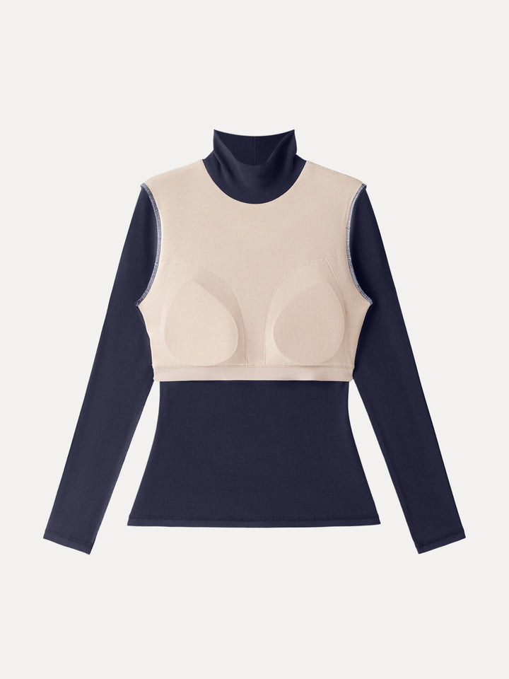 2Pcs Set LiteWarm Turtleneck Long Sleeve Brami