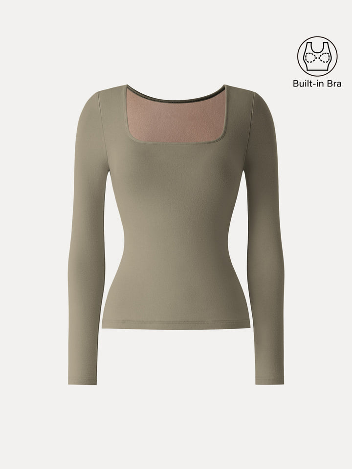 ProWarm Square Neck Long Sleeve Brami Materica XS