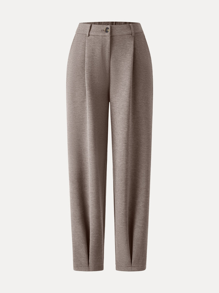 Cozy Warm High Rise Tapered Utility Pants with Pockets Regular Heather Tapestry
