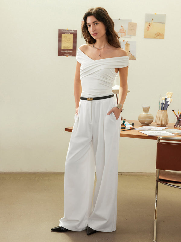 OGLmove Criss Cross Off Shoulder New Airy Bra Top