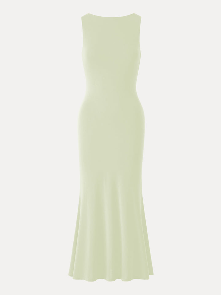 Effortless Boatneck Mermaid Maxi Dress Pastel Lily XS