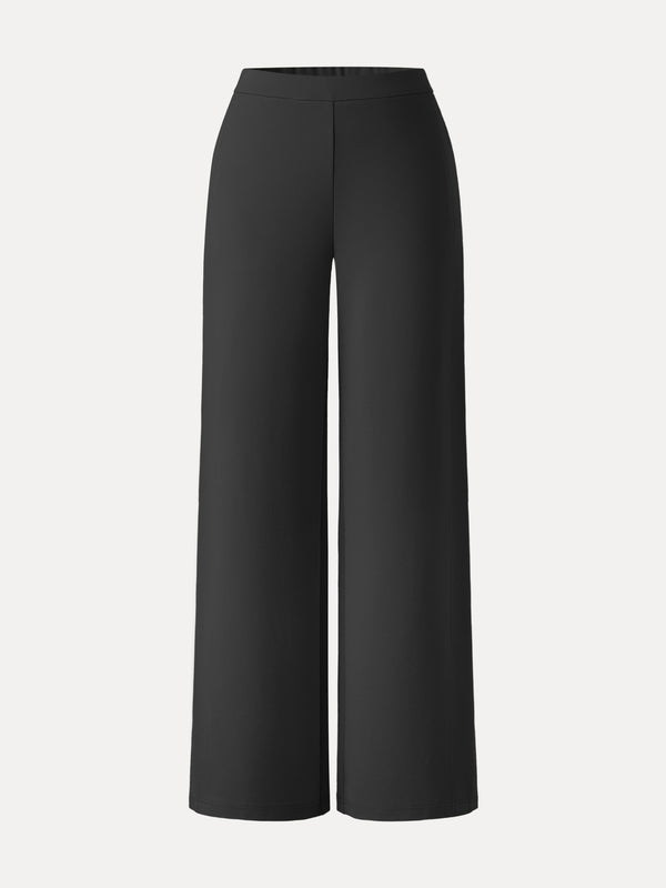OGLmove Drapey Mid Rise Wide Leg Pull-on Pants with Pockets