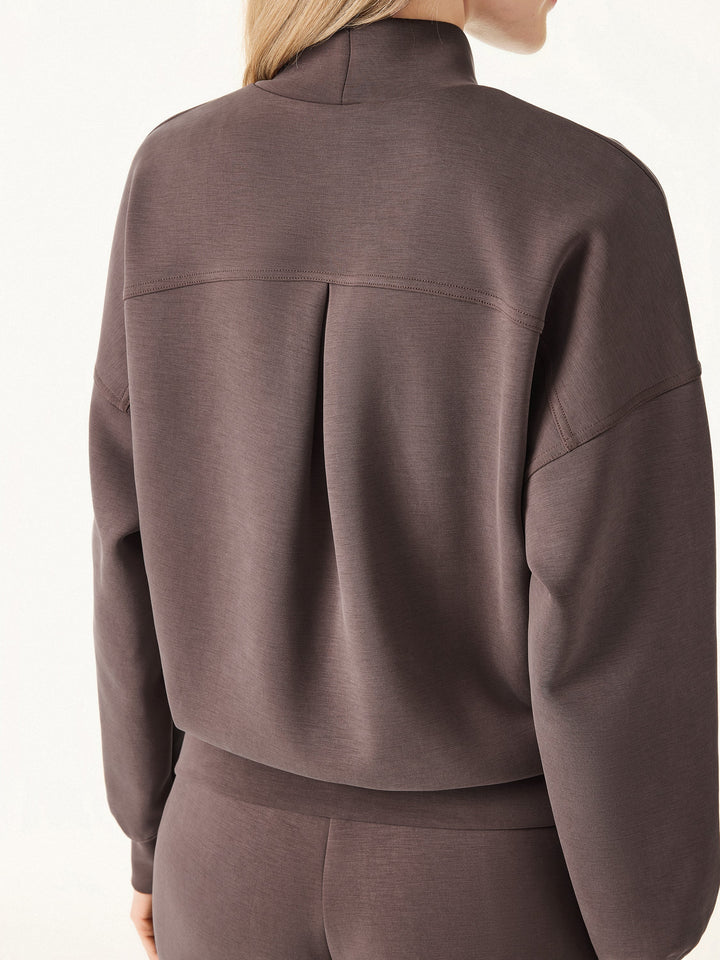 Modal Spacer Mockneck Long Sleeve Pullover Shirt