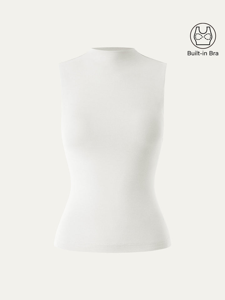 Mockneck New Airy Brami Tank Pure White XS