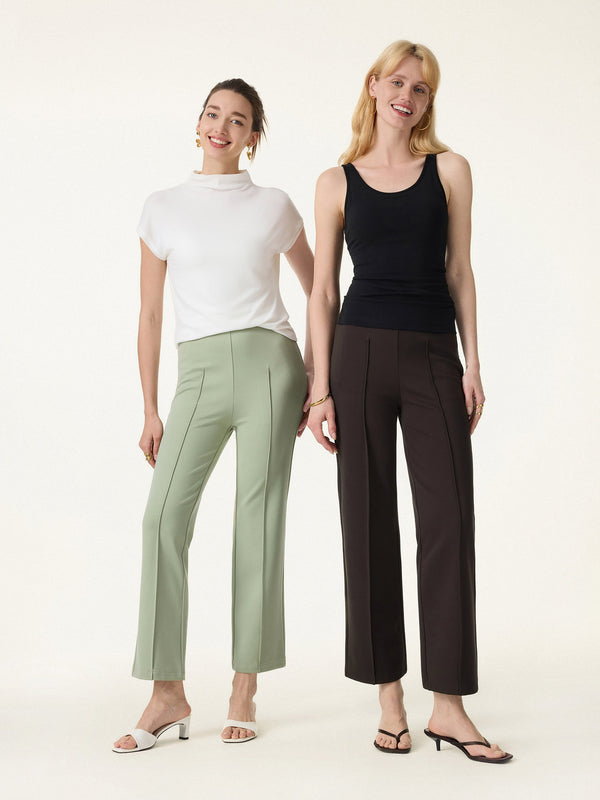 OGLmove Wrinkle-Resistant High Rise Cropped Flare Leg Travel Pant