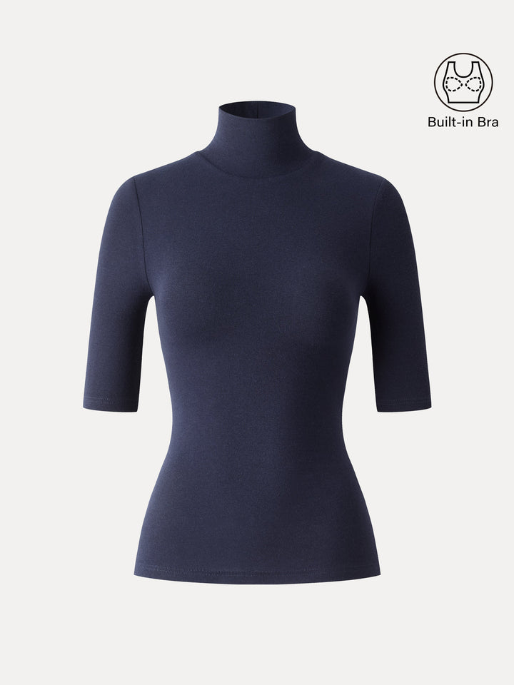 Essential Turtleneck Elbow Length Sleeve Brami