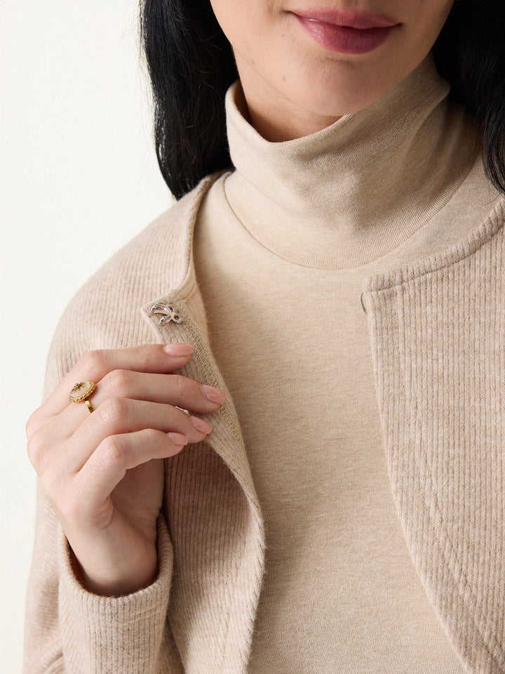 ProWarm Turtleneck Sleeveless Brami Dress with Cardigan