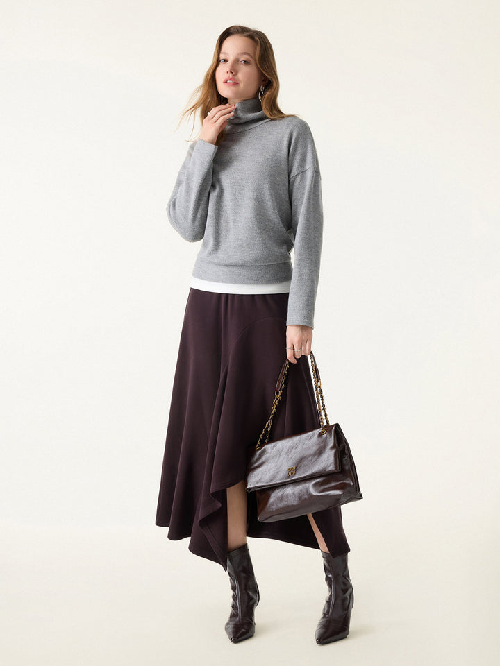 Turtleneck Relaxed Fit Long Sleeve Top