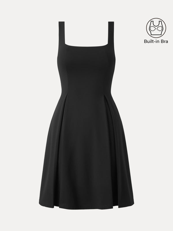 Square Neck Fit-and-flare Mini Brami Dress