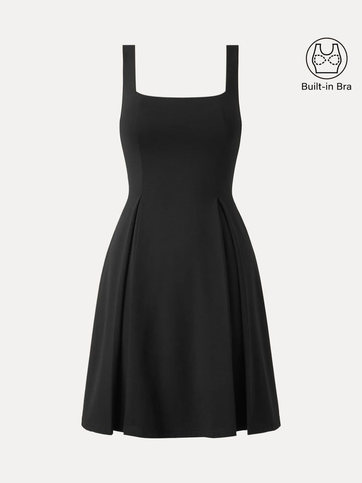 Square Neck Fit-and-flare Mini Brami Dress