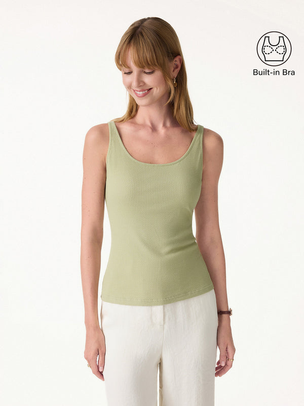 Pointelle Essential U-Neck Bra Tank