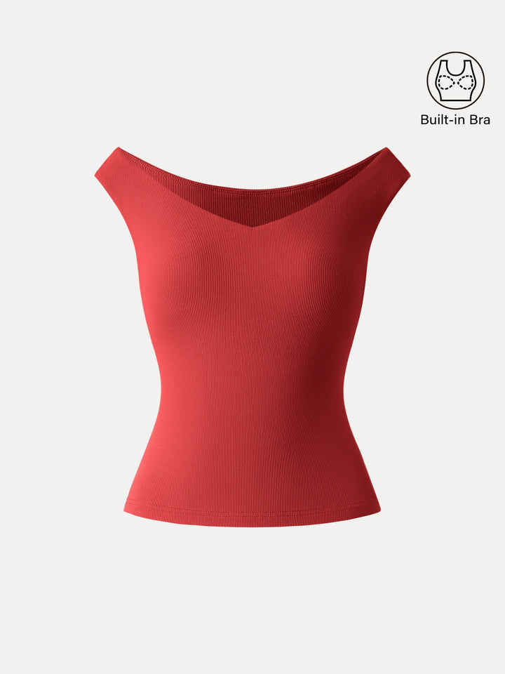 Essential V-neck New Airy Brami Red Flame XS